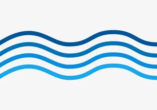 渐变卡通波浪条纹免抠