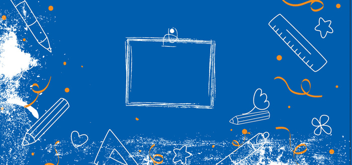 教育蓝色背景简约风格海报banner背景高清