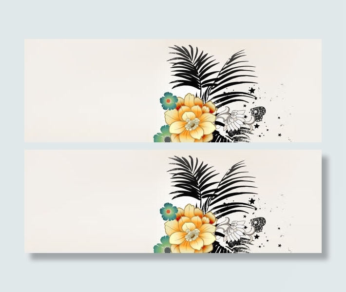 复古花朵淘宝广告banner