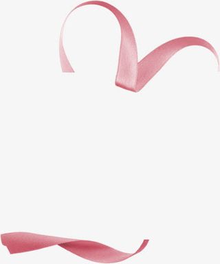 粉色丝带彩带节日装饰免抠