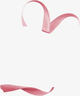 粉色丝带彩带节日装饰免抠