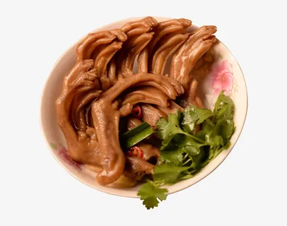 盐焗鸭脚实物拍摄免抠