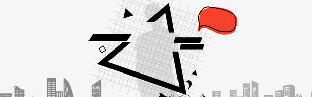 夏季男装简约几何促销免抠