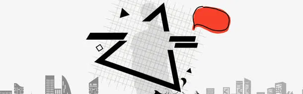夏季男装简约几何促销免抠