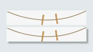 简约黄色夹子免抠