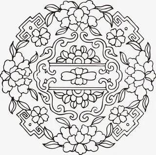 古典花纹免抠