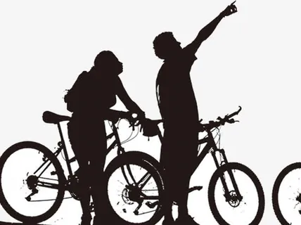 骑行者黑色人物剪影免抠 骑行者黑色人物剪影免抠