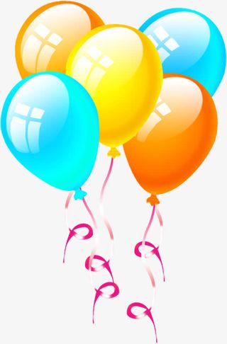 彩色气球春节促销图片免抠
