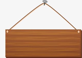 挂饰木板标题框免抠
