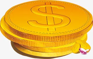 金色闪亮金币免抠