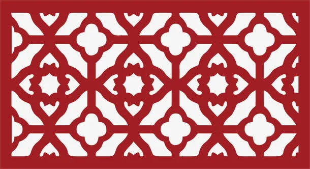 方形的古典古风窗棂免抠