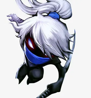 辫子蓝色口罩怒气卡通人物免抠