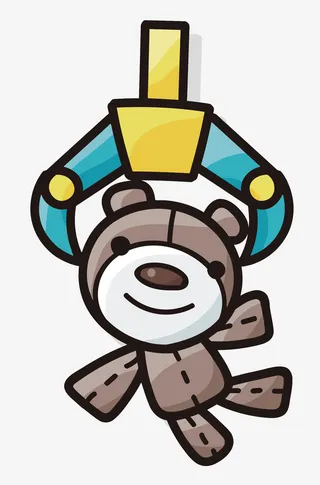 矢量卡通夹娃娃机免抠