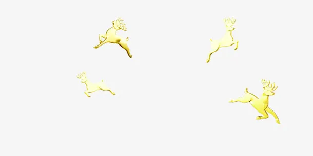 金色梅花鹿免抠