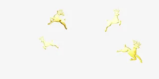 金色梅花鹿免抠