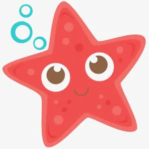 可爱手绘红色五角星免抠
