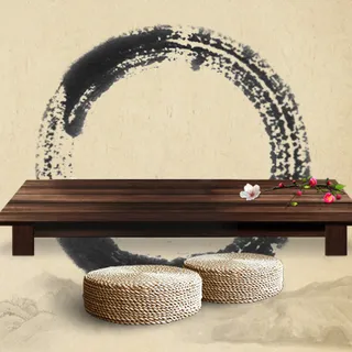 古雅木桌中国风背景图高清