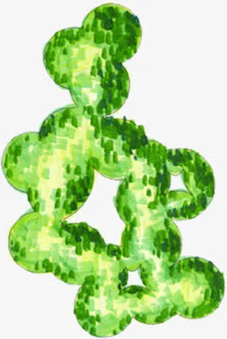 绿色大树广场平面图免抠