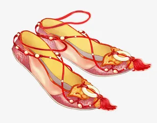 一双绣花鞋免抠