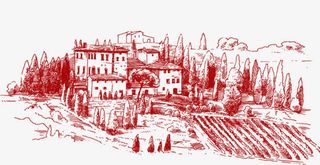 手绘森林山庄造型免抠