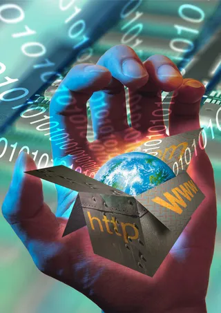 高清现代科技地球箱子背景高清