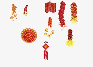 新年鞭炮免抠