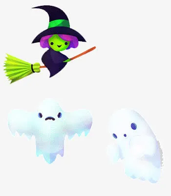 万圣节女巫恶魔鬼魂素材免抠