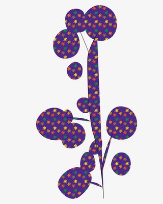 紫色星星简约环形点缀物矢量素材免抠