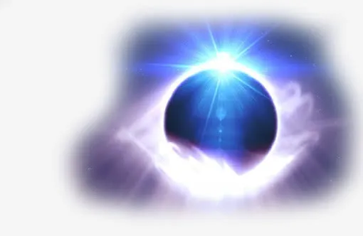 蓝色梦幻日光光效星球免抠