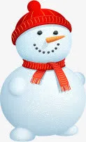 手绘可爱雪人玩具免抠