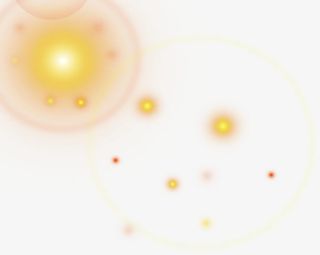 黄色科技镜头光晕卡通免抠