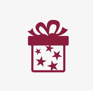 手绘卡通蝴蝶结星星礼盒礼包免抠