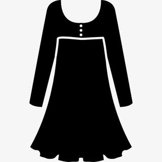 长袖飘逸连衣裙图标免抠