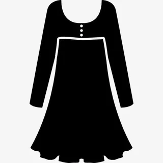 长袖飘逸连衣裙图标免抠