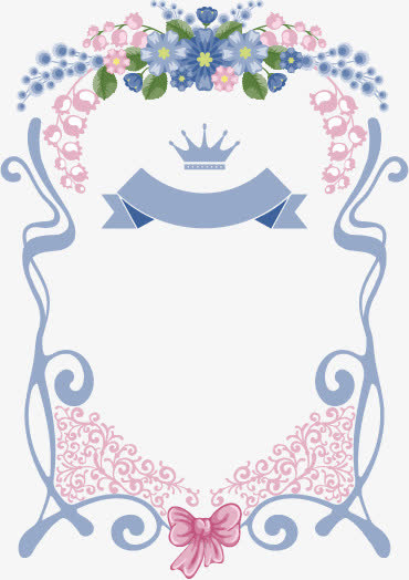 花卉边框设计矢量图免抠