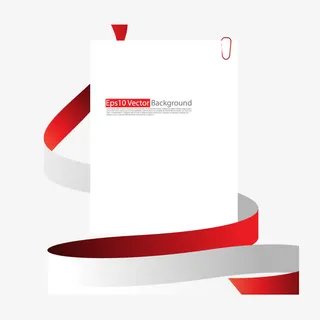 红色的丝带免抠