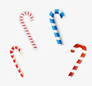 圣诞节拐杖糖果免抠