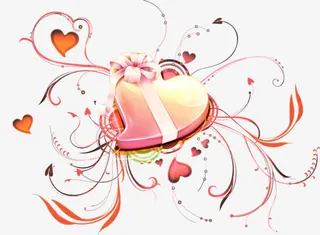 214情人节爱心装饰免抠