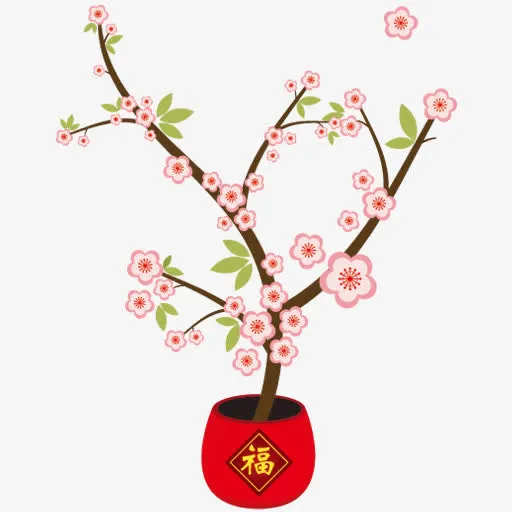 手绘梅花 PNG 免抠免抠