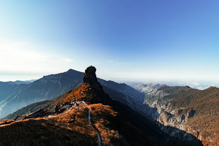 山水山峰旅游海报背景高清