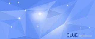 蓝色三角形拼接海报背景