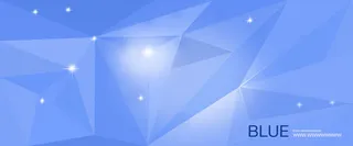 蓝色三角形拼接海报背景