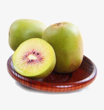 木盘子上的红心猕猴桃免抠