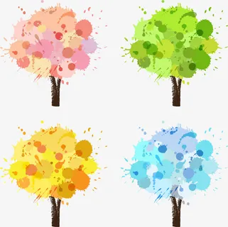 春天 春夏秋冬 大树 冬天 动画免抠手绘/卡通手绘元素