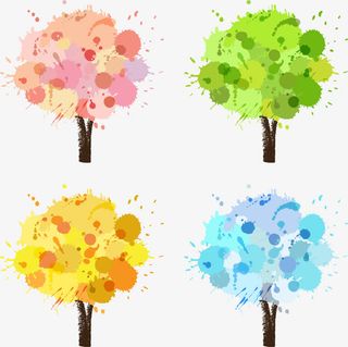春天 春夏秋冬 大树 冬天 动画免抠手绘/卡通手绘元素