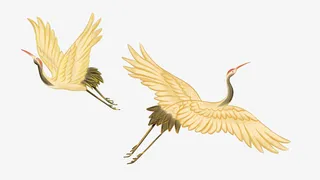 国风仙鹤免扣素材免抠