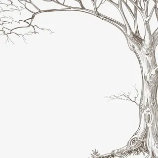 手绘老树免抠 手绘老树免抠