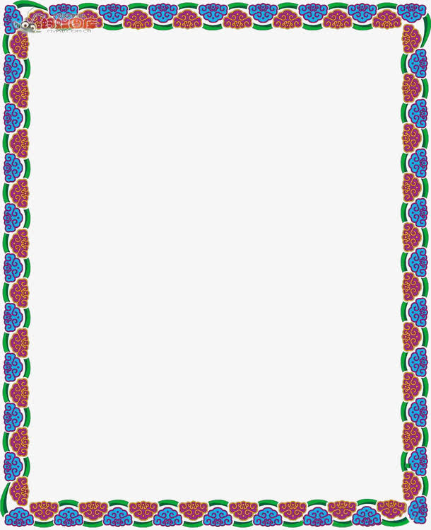 美丽藏式花边免抠