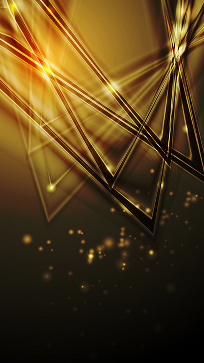 梦幻炫酷金色几何科技感H5背景高清