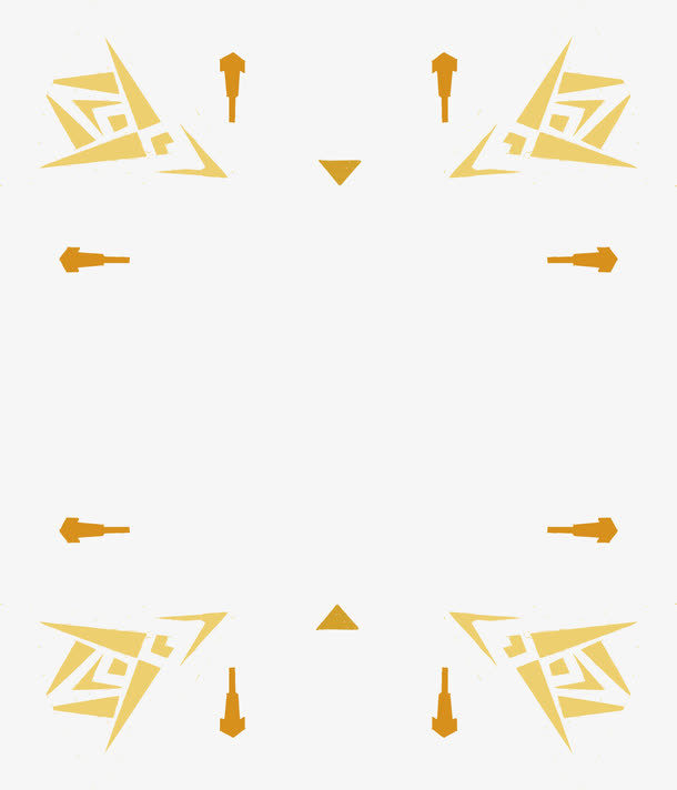 黄色标签框架免抠
